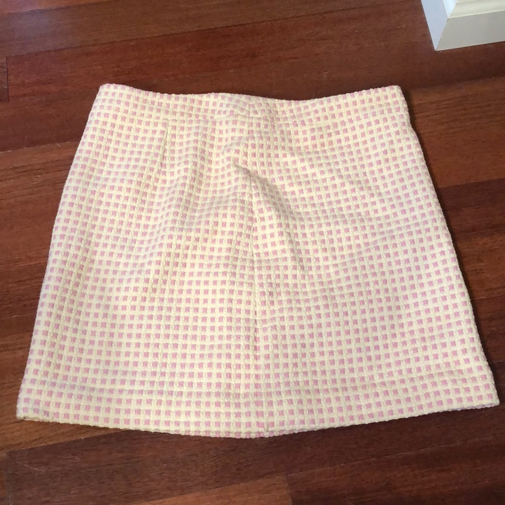 🌵 Banana Republic • Pink and White Woven Skirt